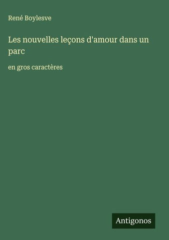 Les nouvelles leçons d'amour dans un parc