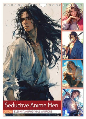 Seductive Anime Men (Wall Calendar 2026 DIN A4 portrait), CALVENDO 12 Month Wall Calendar