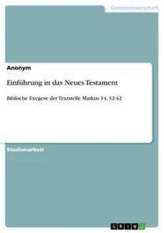Einführung in das Neues Testament