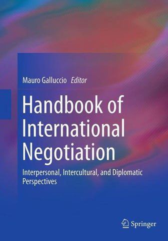 Handbook of International Negotiation