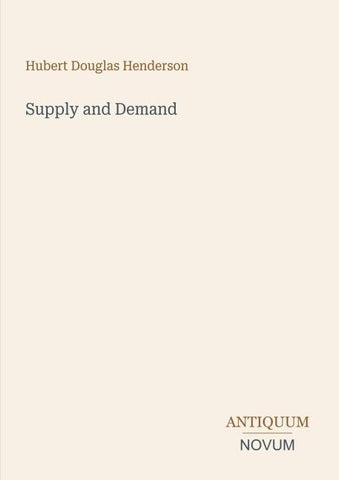 Supply and Demand