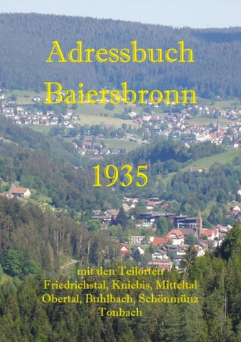 Adressbuch Baiersbronn 1935