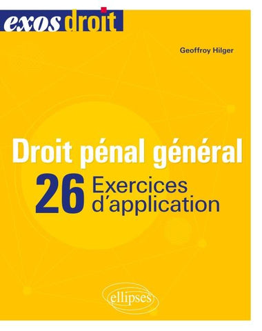 Droit pénal général - 26 Exercices d'application