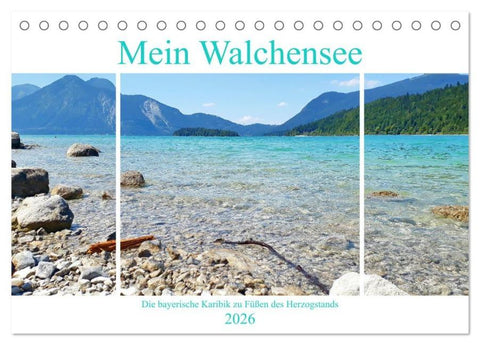 Mein Walchensee - Die bayerische Karibik zu Füßen des Herzogstands (Tischkalender 2026 DIN A5 quer), CALVENDO Monatskalender