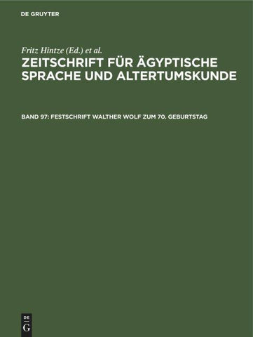 Festschrift Walther Wolf zum 70. Geburtstag