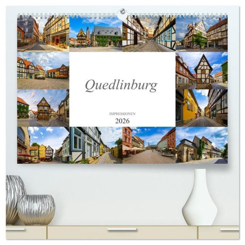 Quedlinburg Impressionen (hochwertiger Premium Wandkalender 2026 DIN A2 quer), Kunstdruck in Hochglanz