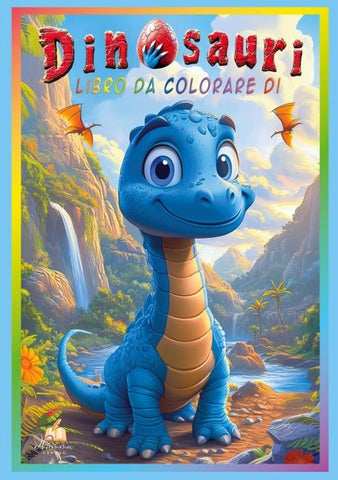 Libro da colorare di dinosauri per bambini dai 4 agli 8 anni con 50 adorabili illustrazioni