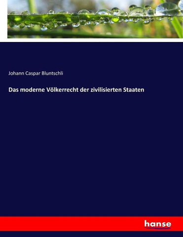 Das moderne Völkerrecht der zivilisierten Staaten