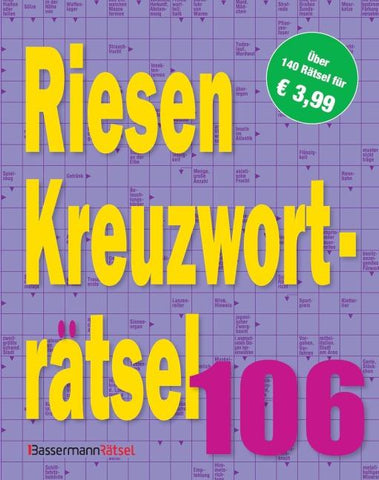 Riesen-Kreuzworträtsel 106 (5 Exemplare à 3,99 €)