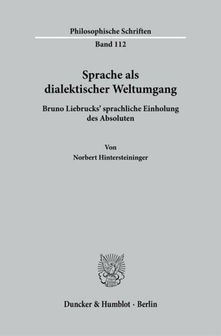 Sprache als dialektischer Weltumgang