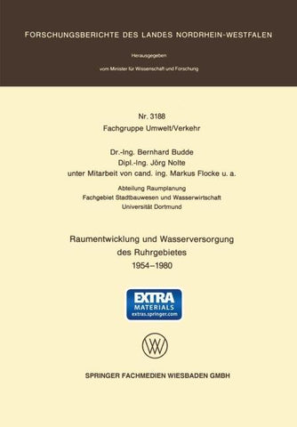 Raumentwicklung und Wasserversorgung des Ruhrgebietes 1954 – 1980