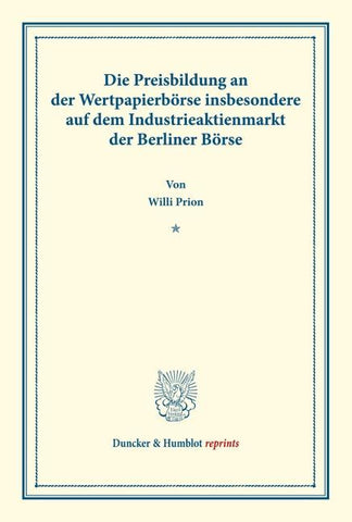 Die Preisbildung an der Wertpapierbörse
