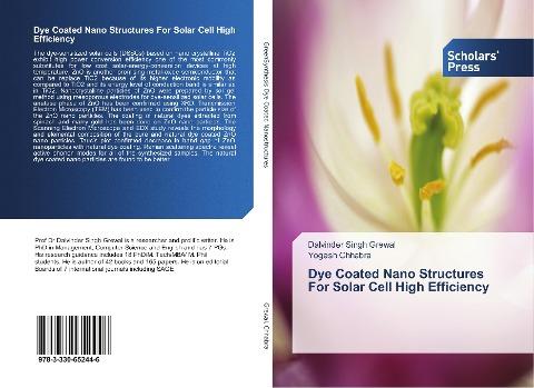 Dye Coated Nano Structures For Solar Cell High Efficiency