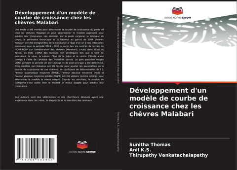 Développement d'un modèle de courbe de croissance chez les chèvres Malabari