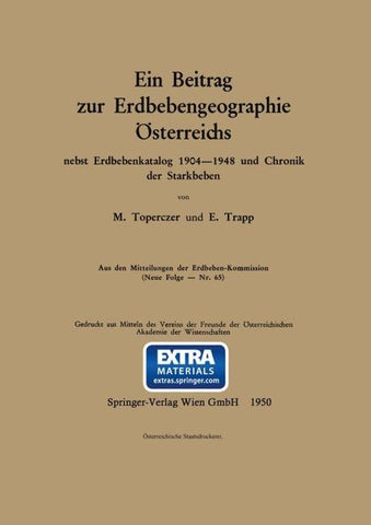 Ein Beitrag zur Erdbebengeographie Österreichs