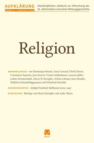 Aufklärung, Band 21: Religion