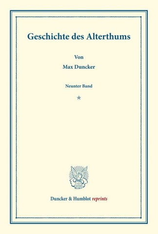 Geschichte des Alterthums.