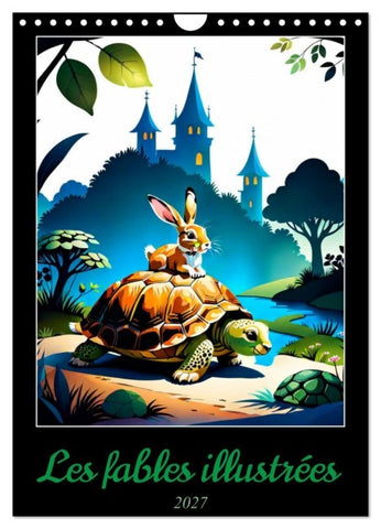 Les fables illustrées (Calendrier mural 2027 DIN A4 horizontal), CALVENDO calendrier mensuel