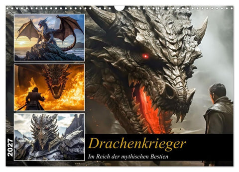 Drachenkrieger (Wandkalender 2027 DIN A3 quer), CALVENDO Monatskalender