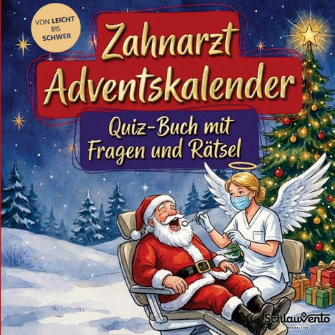 Zahnarzt-Adventskalender: Quiz-Buch mit Fragen und Rätsel