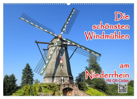Die schönsten Windmühlen am Niederrhein (Wandkalender 2027 DIN A2 quer), CALVENDO Monatskalender