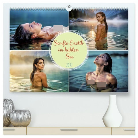 Sanfte Erotik im kühlen See (hochwertiger Premium Wandkalender 2027 DIN A2 quer), Kunstdruck in Hochglanz