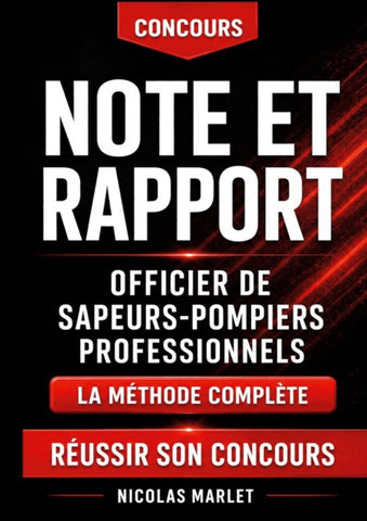 Note et rapport officier de sapeurs-pompiers professionnels