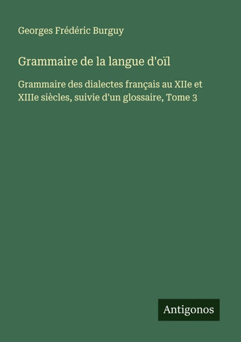 Grammaire de la langue d'oïl