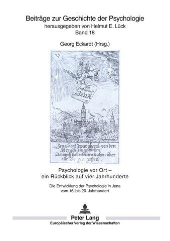 Psychologie vor Ort – ein Rückblick auf vier Jahrhunderte