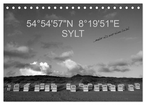 54°54'57"N 8°19'51"E SYLT (Tischkalender 2027 DIN A5 quer), CALVENDO Monatskalender