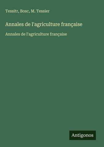 Annales de l'agriculture française