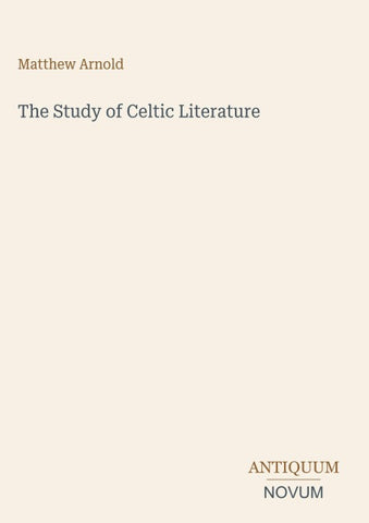 The Study of Celtic Literature