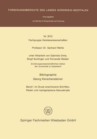 Bibliographie Georg Kerschensteiner