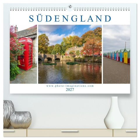 Bezauberndes Südengland (hochwertiger Premium Wandkalender 2027 DIN A2 quer), Kunstdruck in Hochglanz