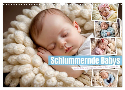 Schlummernde Babys (Wandkalender 2027 DIN A3 quer), CALVENDO Monatskalender