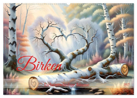 Birken Liebenswürdige Bäume (Wandkalender 2027 DIN A2 quer), CALVENDO Monatskalender