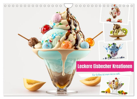 Leckere Eisbecher Kreationen (Wandkalender 2026 DIN A4 quer), CALVENDO Monatskalender