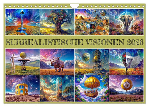 Surrealistische Visionen (Wandkalender 2026 DIN A4 quer), CALVENDO Monatskalender