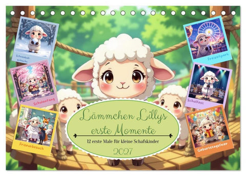 Lämmchen Lillys erste Momente (Tischkalender 2027 DIN A5 quer), CALVENDO Monatskalender