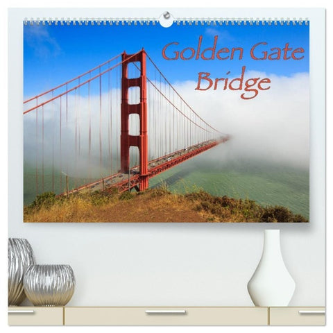 Golden Gate Bridge (hochwertiger Premium Wandkalender 2027 DIN A2 quer), Kunstdruck in Hochglanz