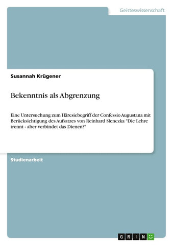 Bekenntnis als Abgrenzung