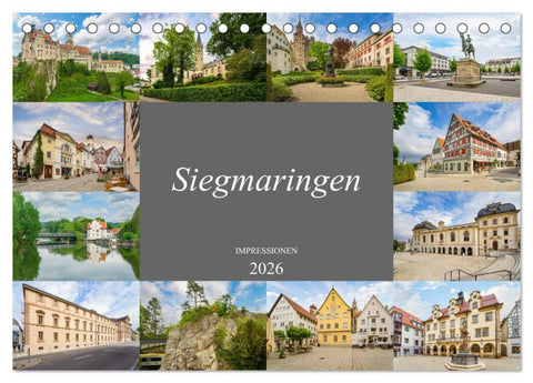 Sigmaringen Impressionen (Tischkalender 2026 DIN A5 quer), CALVENDO Monatskalender