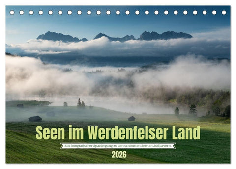 Seen im Werdenfelser Land (Tischkalender 2026 DIN A5 quer), CALVENDO Monatskalender