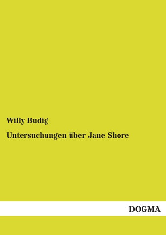 Untersuchungen über Jane Shore
