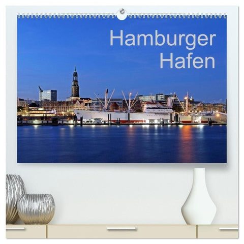 Hamburger Hafen (hochwertiger Premium Wandkalender 2027 DIN A2 quer), Kunstdruck in Hochglanz