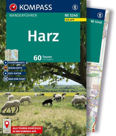 KOMPASS Wanderführer Harz, 60 Touren mit Extra-Tourenkarte