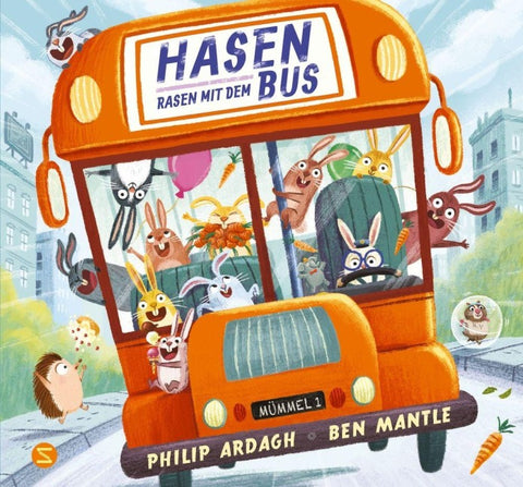 Hasen rasen mit dem Bus
