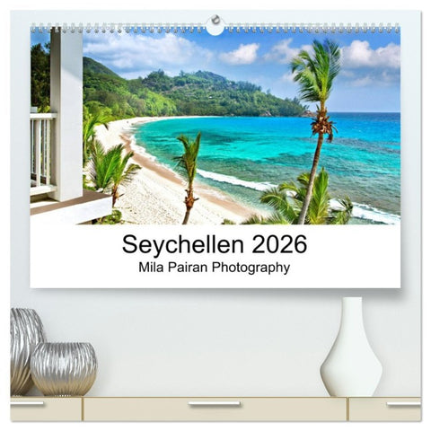 Seychellen Paradies 2026 (hochwertiger Premium Wandkalender 2026 DIN A2 quer), Kunstdruck in Hochglanz