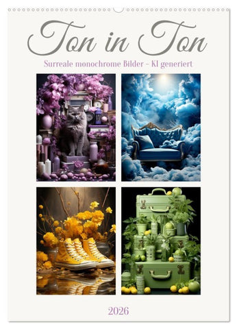 Ton in Ton (Wandkalender 2026 DIN A2 hoch), CALVENDO Monatskalender