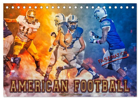 Faszination American Football (Tischkalender 2027 DIN A5 quer), CALVENDO Monatskalender